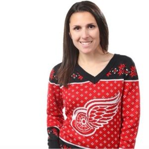Women’s Detroit red wings ugly Christmas sweater - NWT - XL